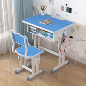 Adjustable Kids Study Desk and Chair Set - Perfect for Homework, Reading, and Crafts (Age 4 to 16)