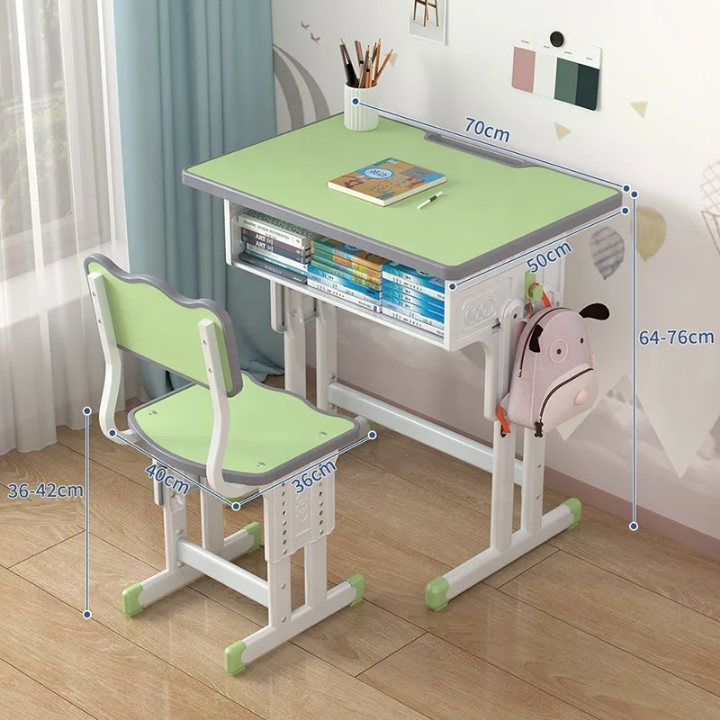 Adjustable Kids Study Desk and Chair Set - Perfect for Homework, Reading, and Crafts (Age 4 to 16) - Image 2