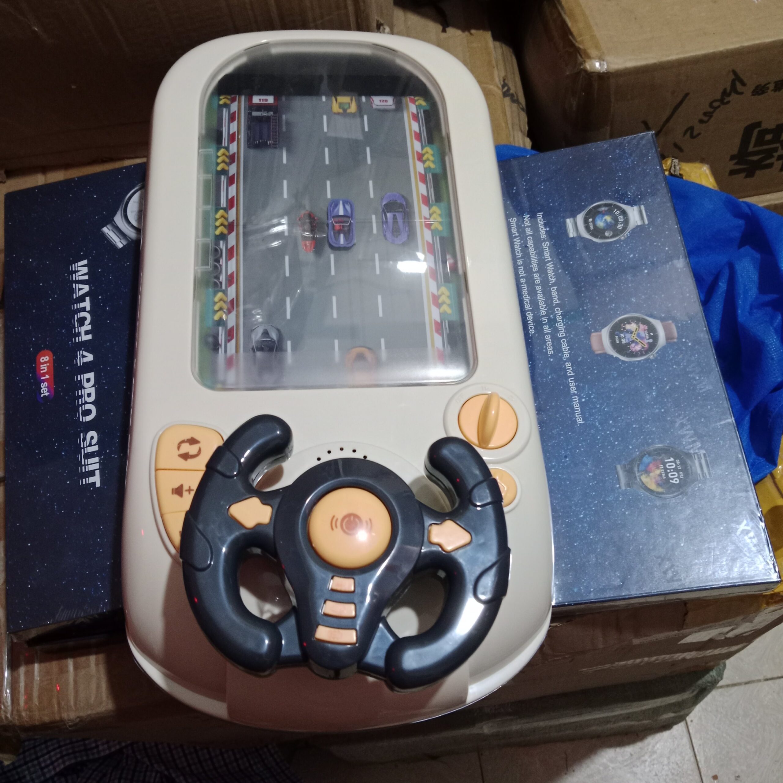 Kids Handheld Driving Simulator Toy with Steering Wheel, Lights & Sounds - Image 4