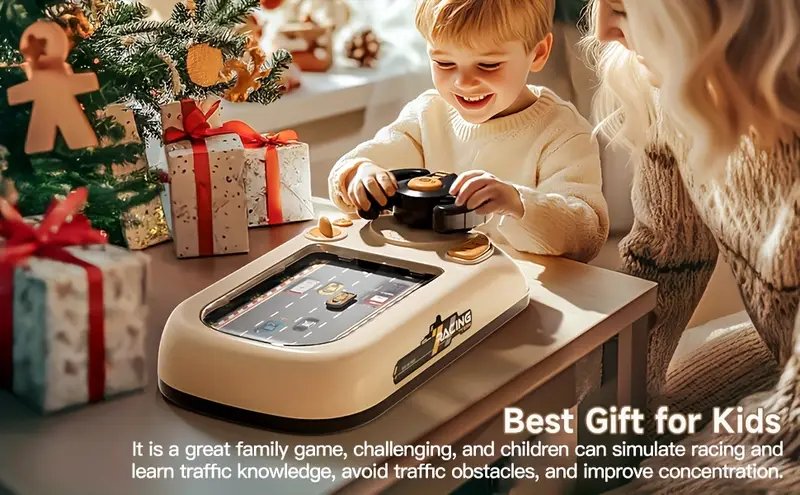 Kids Handheld Driving Simulator Toy with Steering Wheel, Lights & Sounds - Image 3