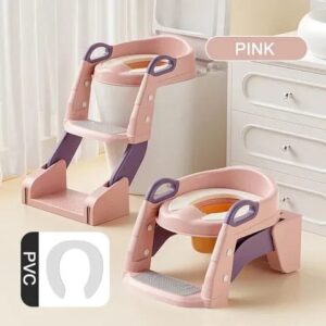 Adjustable Kids Potty Training Toilet Seat with Step Ladder – Foldable, Non-Slip & Comfortable
