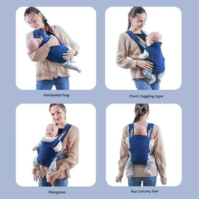 Adjustable Baby Carrier – Front & Back Carry with Safety Straps, Breathable Fabric - Image 4