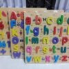 Kids Wooden Letters Puzzle Board – Small & Upper Case Alphabet Learning Toy - Image 2