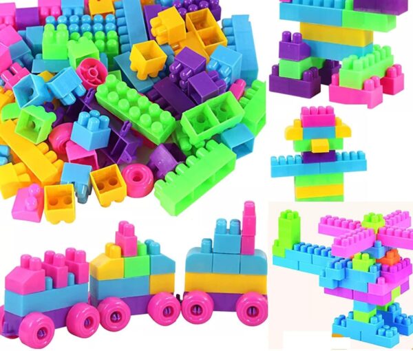 120-Piece Jumbo Building Blocks Set with Wheels – Educational & Creative Toys for Kids - Image 6