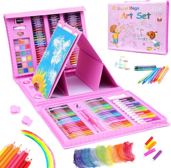 208-Piece Kids Painting Set – Complete Art Kit for Creative Expression - Image 3