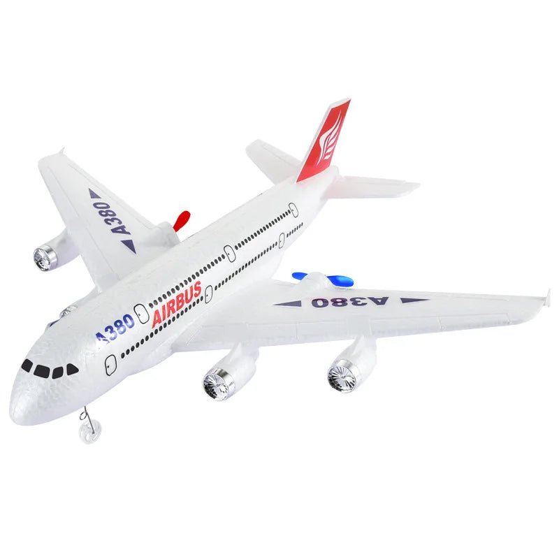 Remote Controlled Airbus A380 Plane Toy – Rechargeable RC Airplane with LED Lights & Dual Motors - Image 3