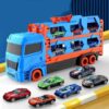 Mega Transporter Truck 3-in-1: Carrier, Storage & Ejection Race Track Playset - Image 2