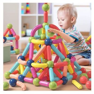 Magnetic Bar Building Blocks – 64 Pieces