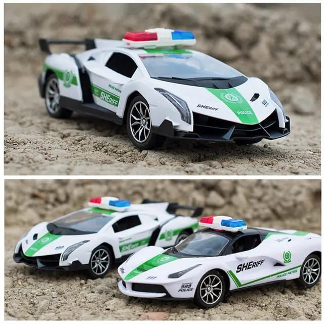 High-Speed Futuristic RC Police Supercar – Full-Function Remote Control SHERIFF Vehicle with Lights - Image 3