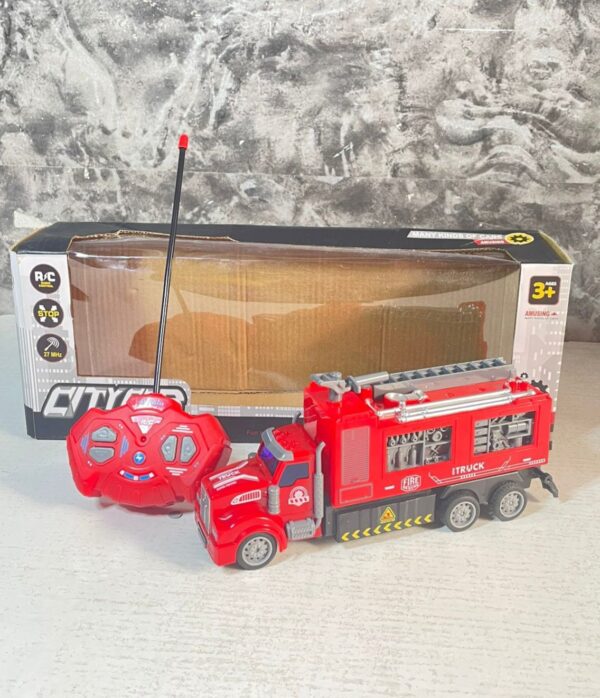 Fire Engine Truck Toy – Remote Control Toy with Extendable Ladder & Lights (27 MHz) - Image 4