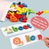 Kids Alphabet Spelling Game – Wooden Letter Matching & Word Learning Set - Image 3