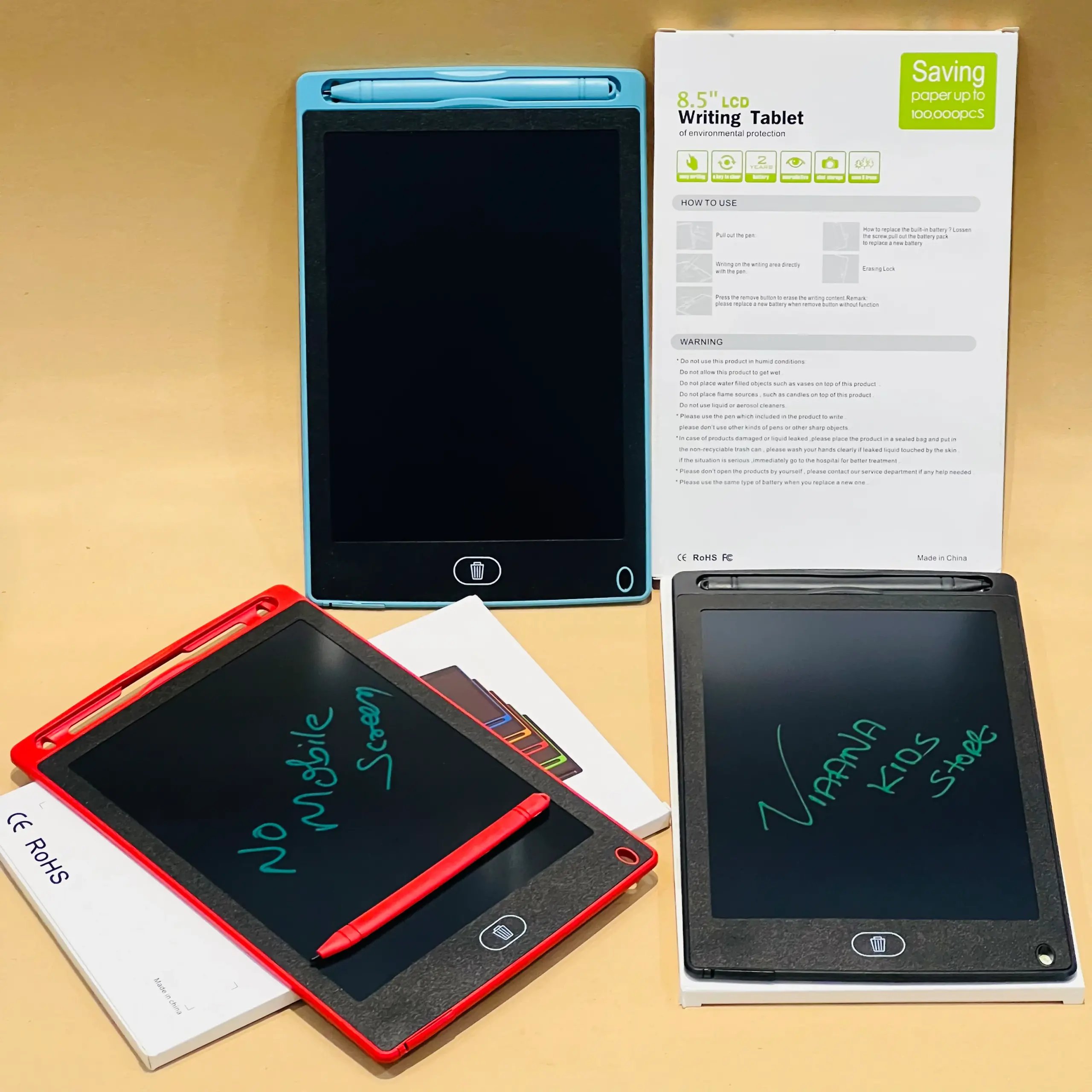 8.5-Inch LCD Writing Tablet – Reusable Drawing & Learning Pad - Image 4