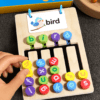 Wooden Alphabet & Color Matching Learning Board - Image 3