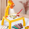 Projection Painting/Drawing Table for Kids (Yellow)