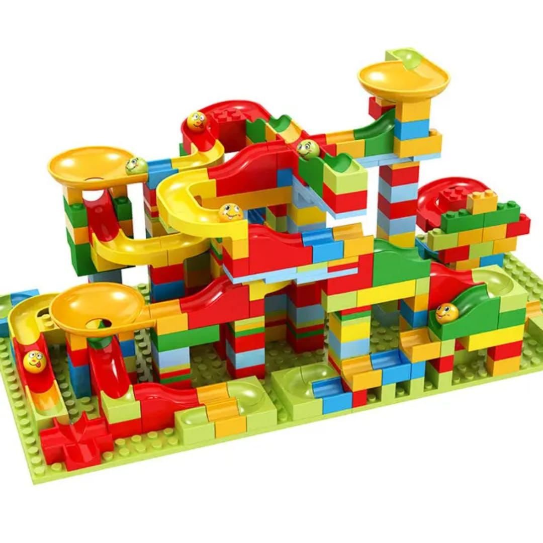 102 + pcs Children’s Fun Slideway Building Blocks Set – Educational Marble Run Toy for Kids 3+ - Image 3