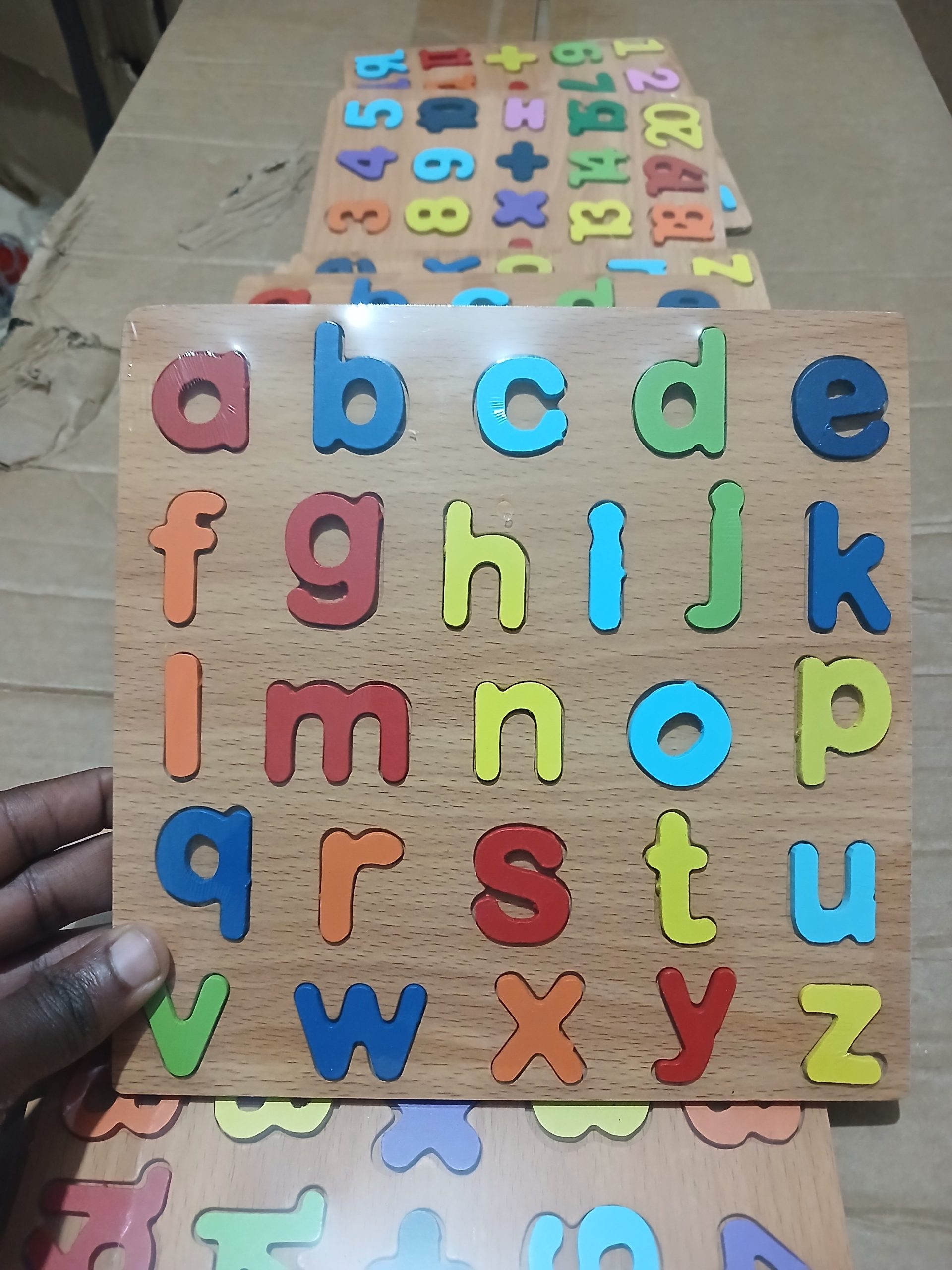 Kids Wooden Lowercase Alphabet Puzzle Board a-z - Image 3