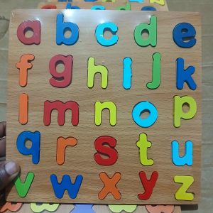 Kids Wooden Lowercase Alphabet Puzzle Board a-z