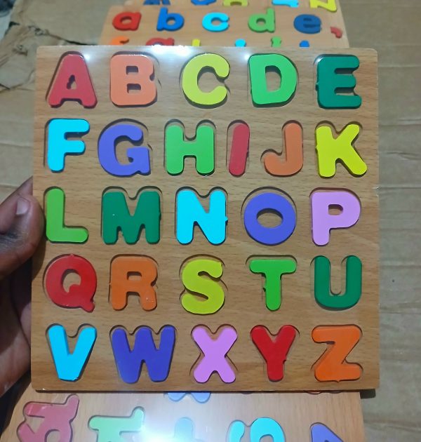 Wooden Alphabet Puzzle Board – Colorful ABC Learning Toy