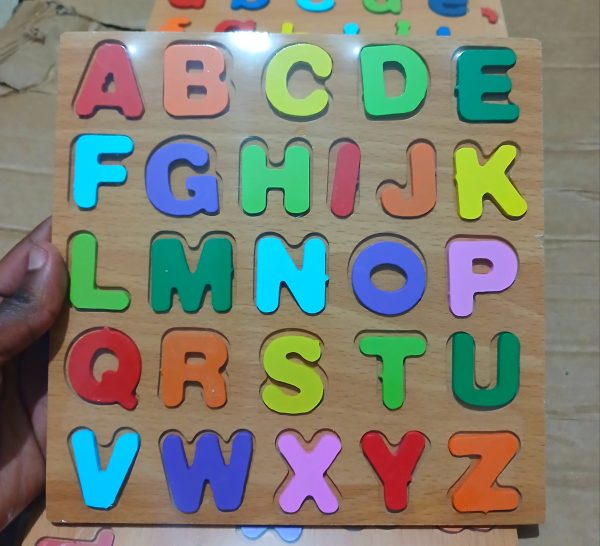 Wooden Alphabet Puzzle Board – Colorful ABC Learning Toy - Image 2