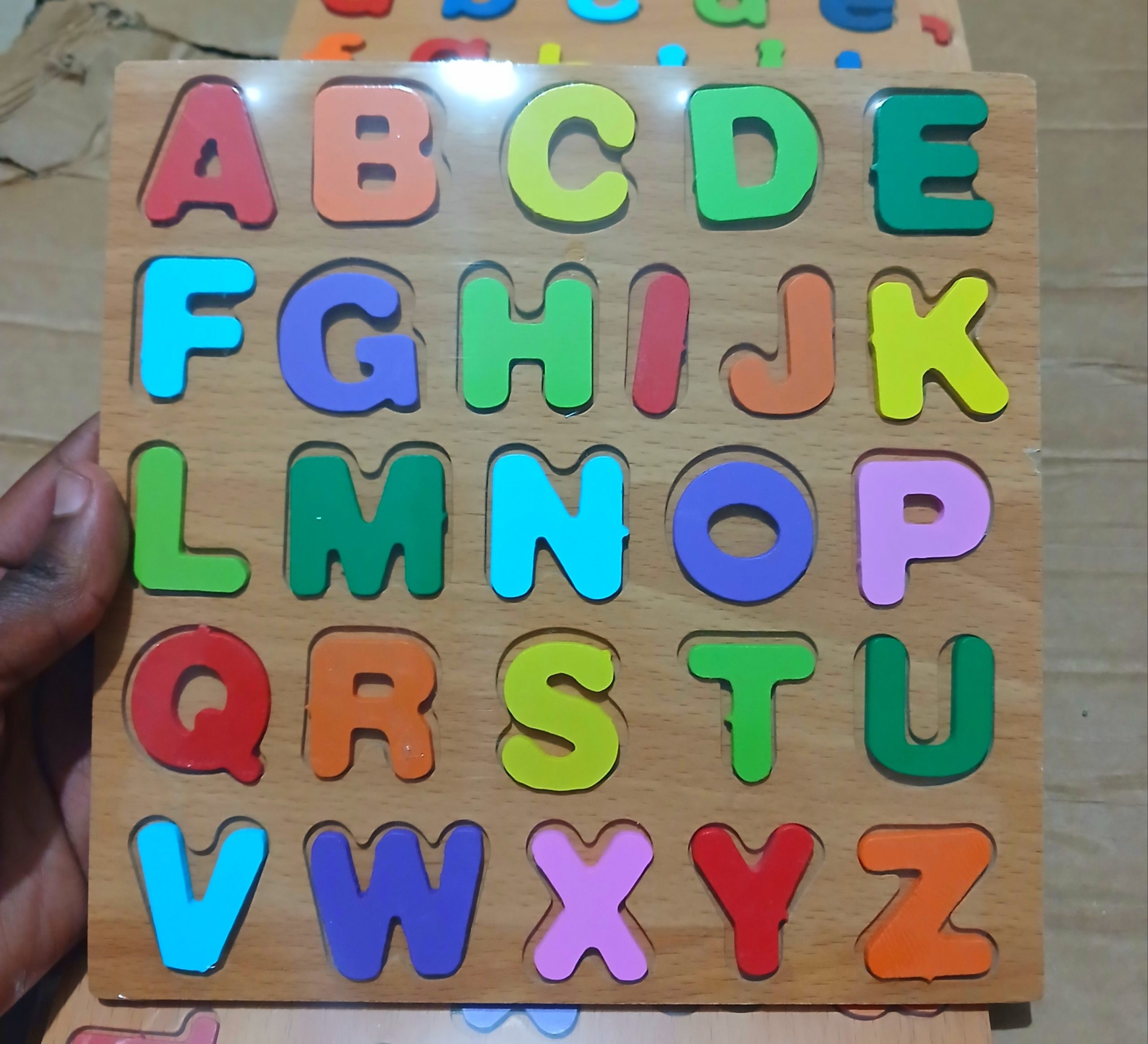Wooden Alphabet Puzzle Board – Colorful ABC Learning Toy - Image 2