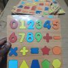 Kids Wooden Puzzle Board – Numbers, signs, shapes - Image 2