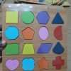 Wooden Geometric Shape Sorter Puzzle Board – 16 Pieces - Image 2