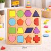 Wooden Geometric Shape Sorter Puzzle Board – 16 Pieces - Image 4