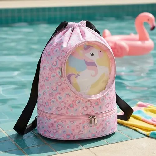 Kids Waterproof Swimming Backpack – Color pink - Image 4