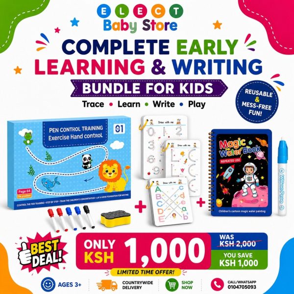 Writing pen control training and Water magic book ( Age 2+)