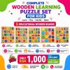 5-in-1 Complete Wooden Learning Puzzle Set for Kids