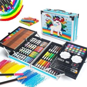 Blue Alminium Briefcase Kids Art Set for Boys– 145 pcs