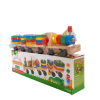 wooden geometric building block train. Montessori toy - Image 4