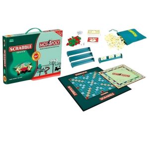 2-in-1 Monopoly & Scrabble Board Game, Family Game