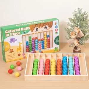 Colored Balls in Place – Wooden Color Sorting Educational Toy